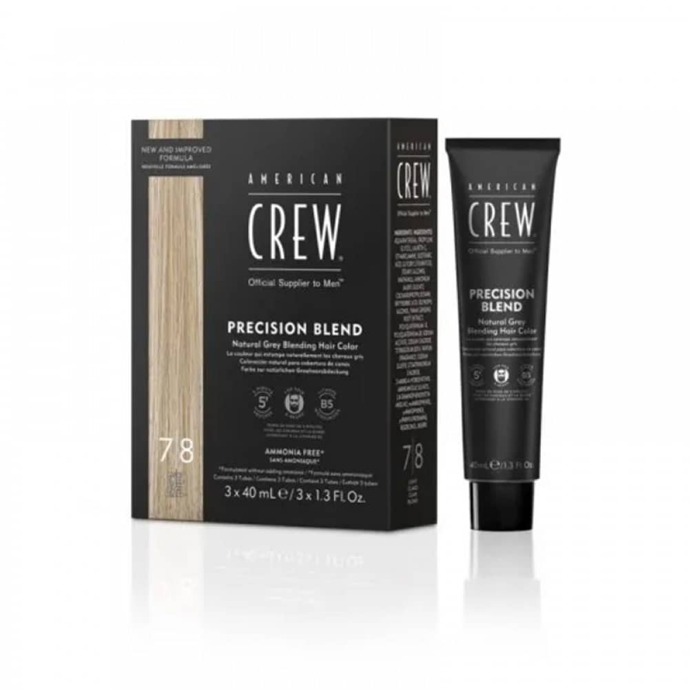 Система маскировки седых волос уровень 7-8 American Crew Precision Blend Light 3 x 40 мл
